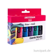Artikelbild des Artikels “Talens AMSTERDAM Acrylfarben Set mit 6 x 20 ml - Metallic Bunt “
